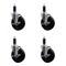 Service Caster 5'' Hard Rubber Swivel 1-1/8'' Expanding Stem Caster Set with Brake, 4PK SCC-EX20S514-HRS-TLB-118-4 - alternate 1